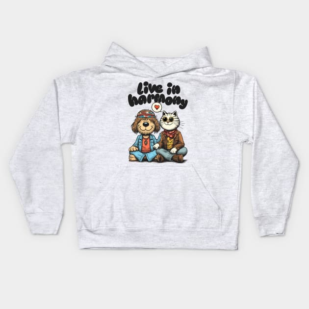 - Live In Harmony - Kids Hoodie by DankFutura